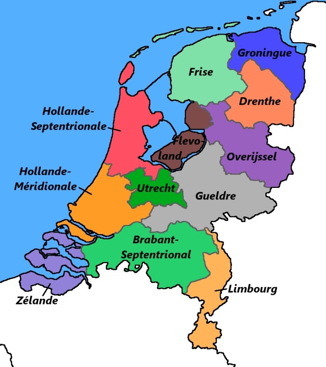 carte des villes de hollande